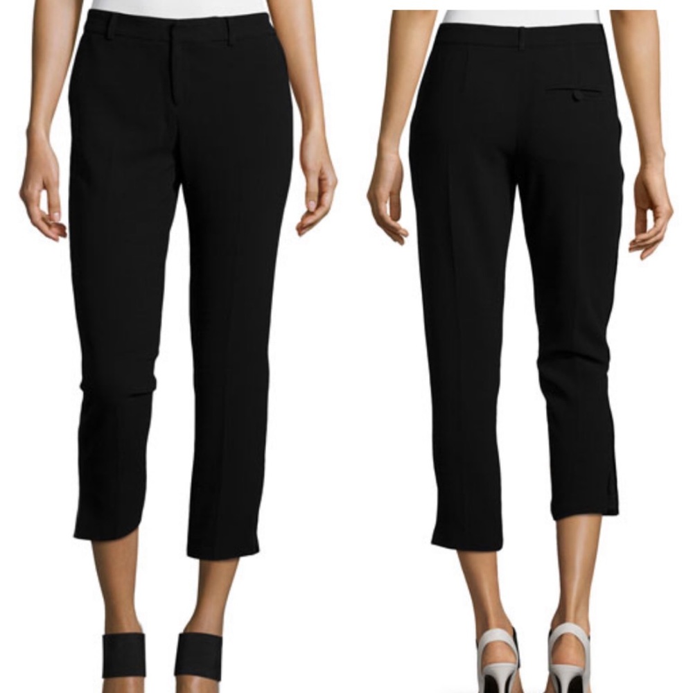 Haute Hippie Sz 4 Tuxedo Crop Pants Italian Fabric